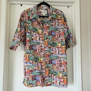 Reyn Spooner Hawaiian Shirt Mens Size XL Guy Buffet Paris France Egyptian Cotton